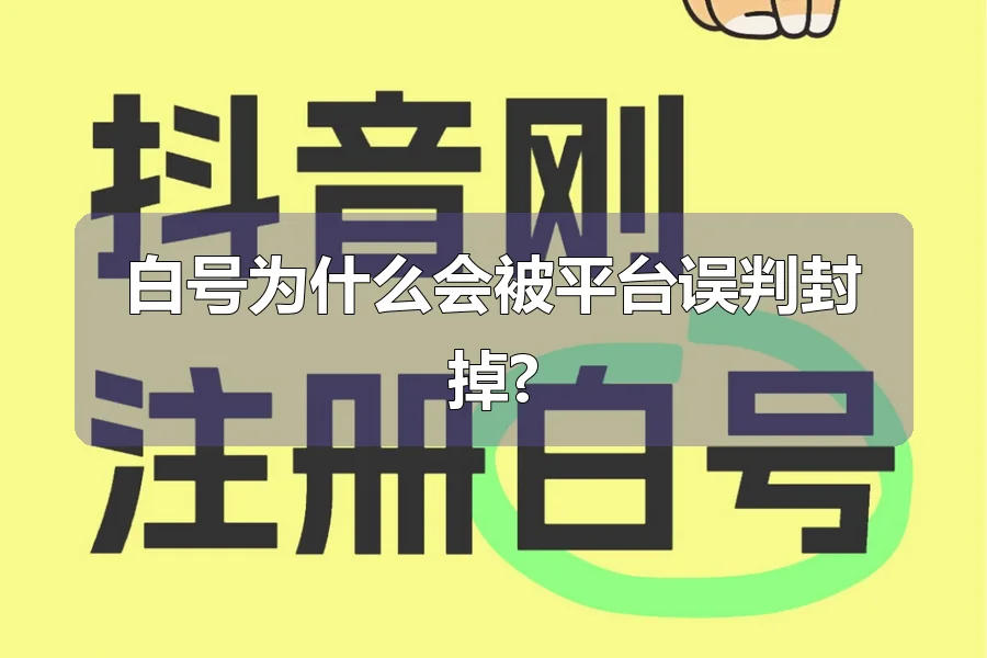 白号为什么会被平台误判封掉?